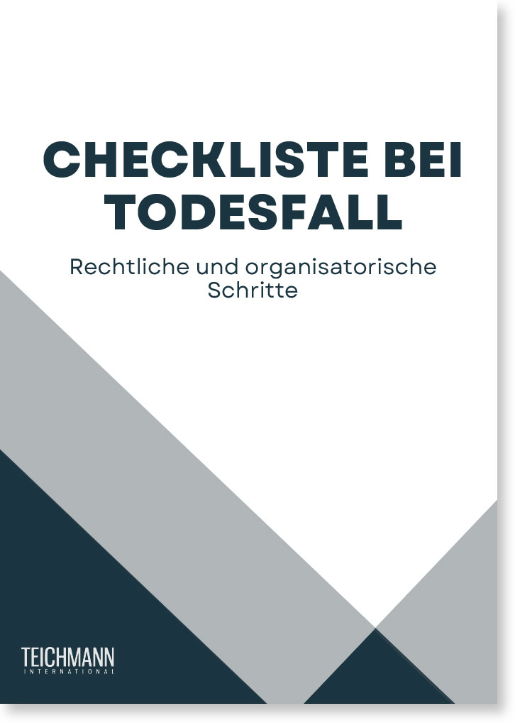 Checkliste bei Todesfall
